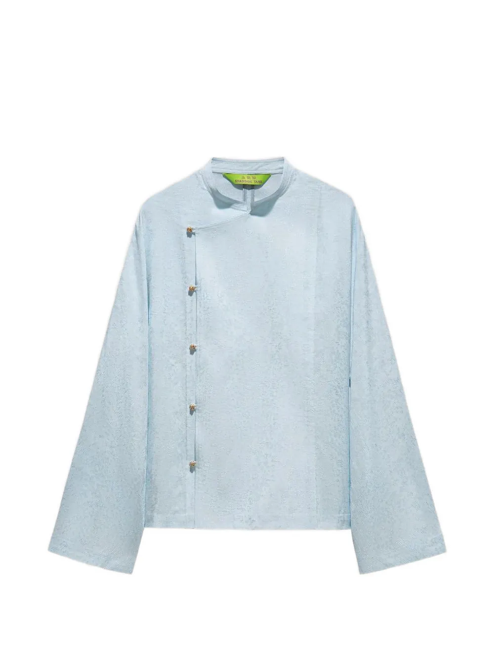 Shanghai Tang Tang jacquard-effect blouse - Blau