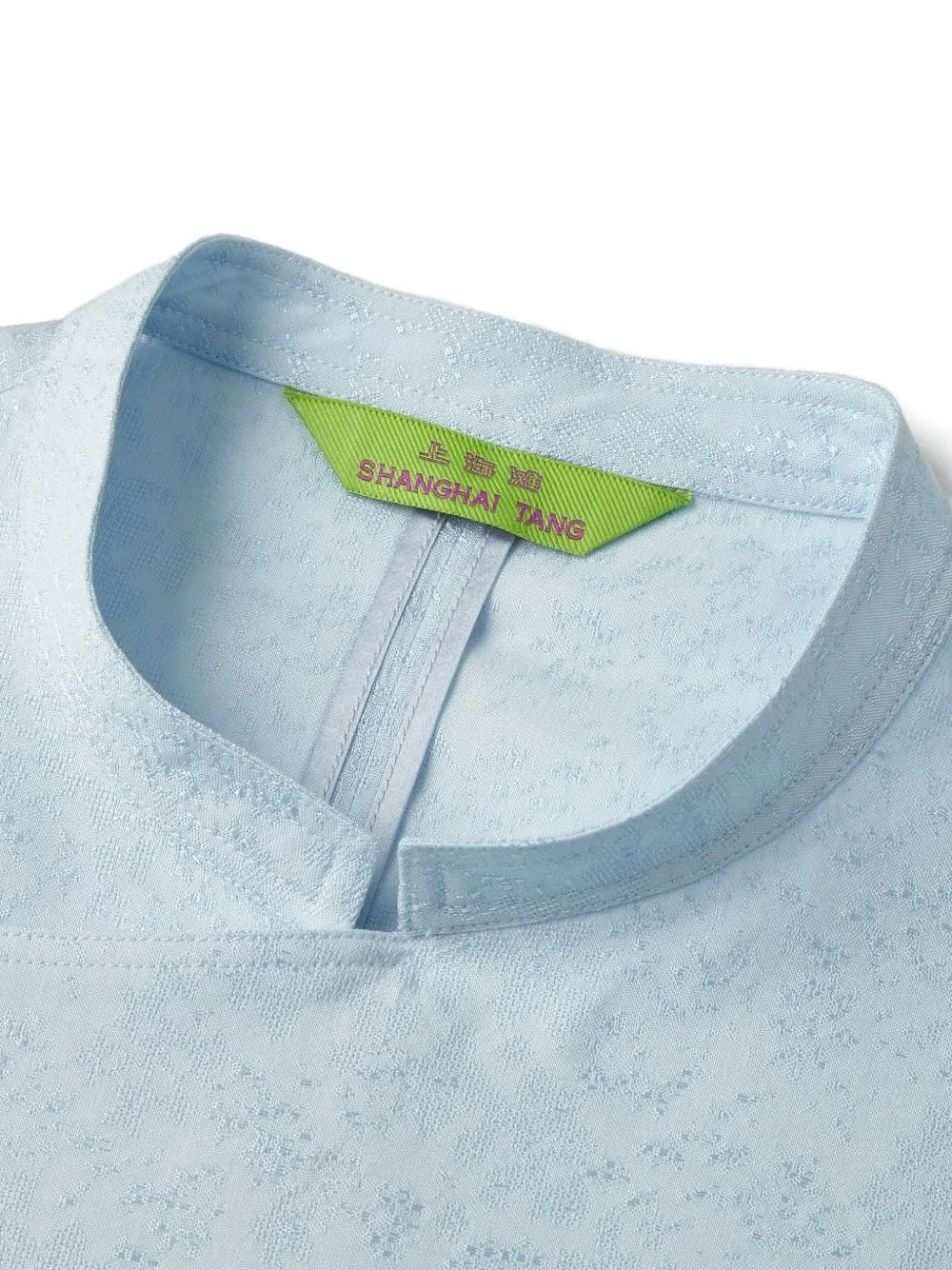 Shanghai Tang blouse met jacquard-effect Blauw