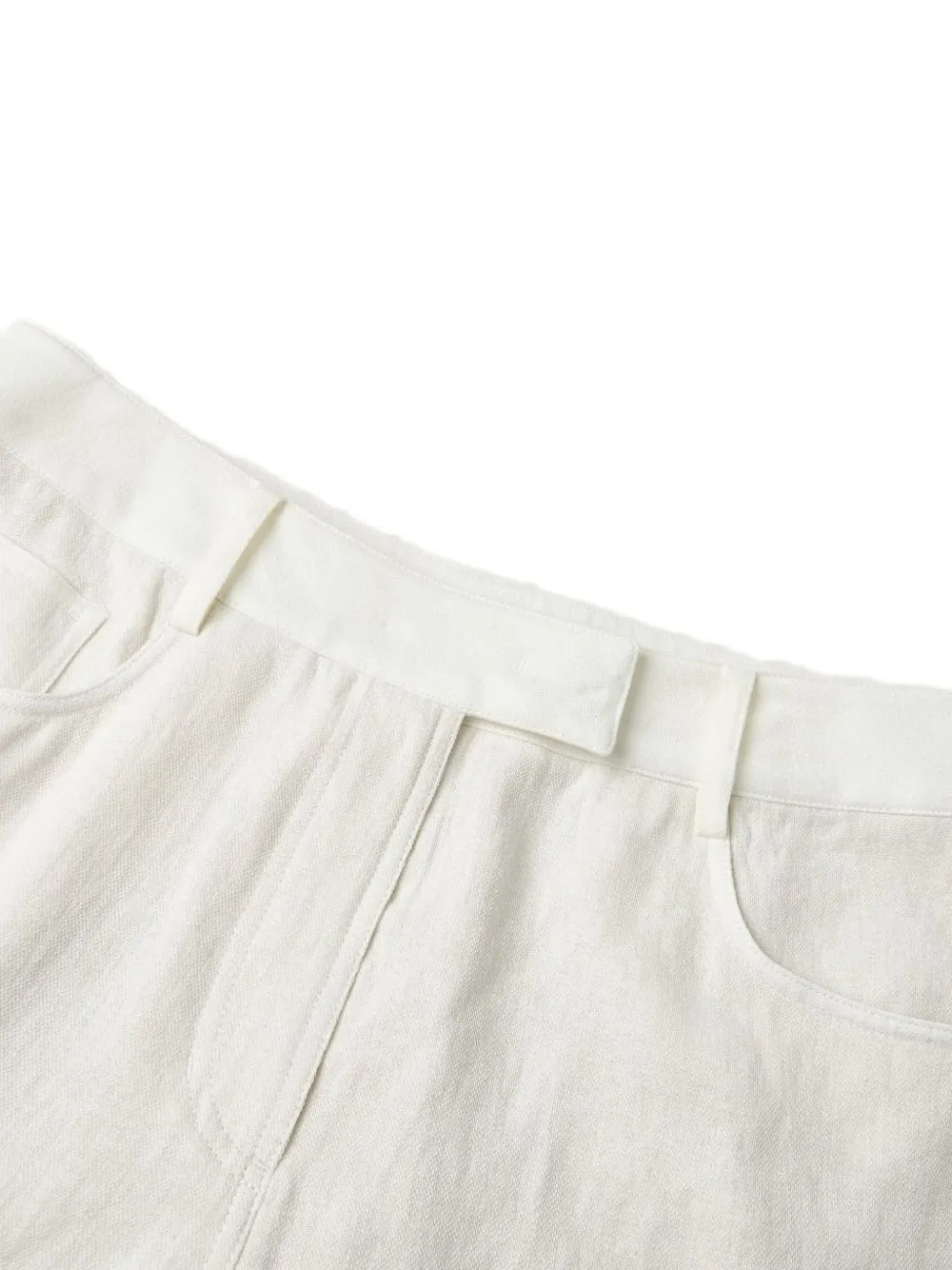 Shanghai Tang flared broek met textuur Wit