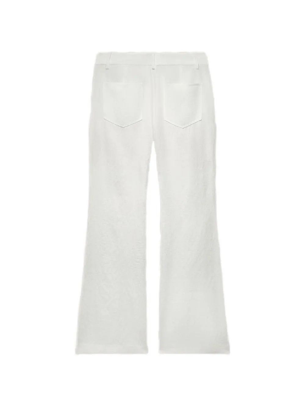 Shanghai Tang flared broek met textuur Wit
