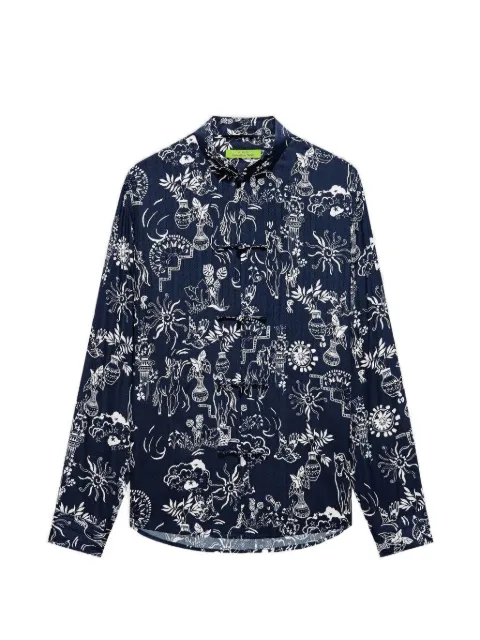 Shanghai Tang Tang graphic-print jacquard shirt