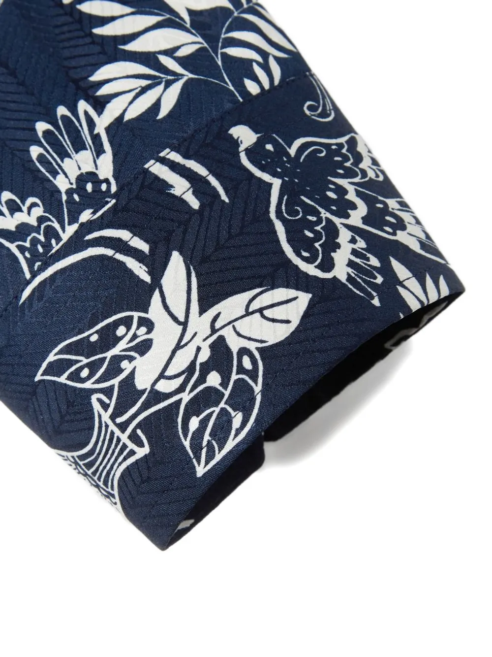 Shanghai Tang overhemd met grafische print jacquard Blauw