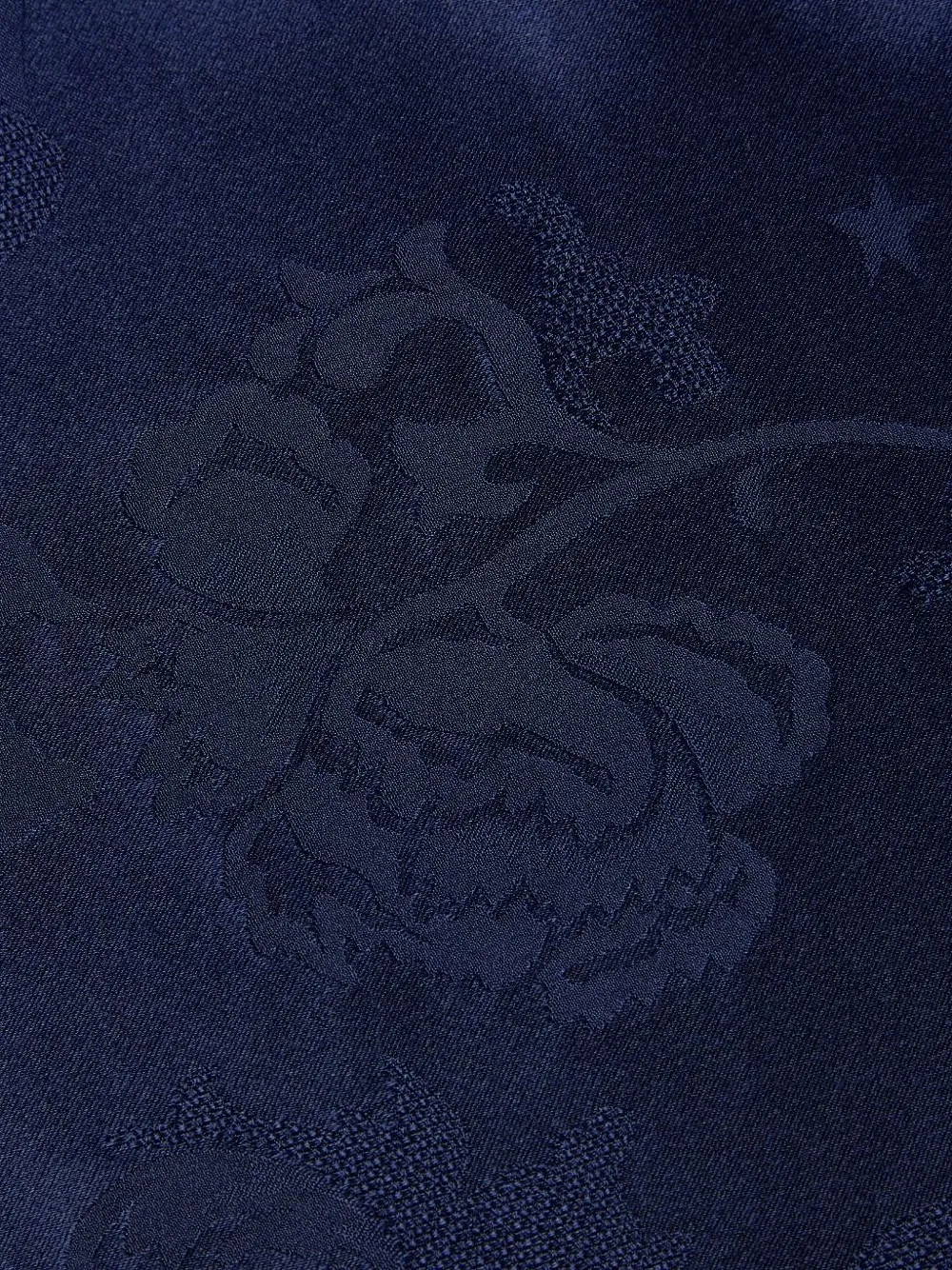 Shanghai Tang midi-rok met jacquard en bloemenpatroon Blauw