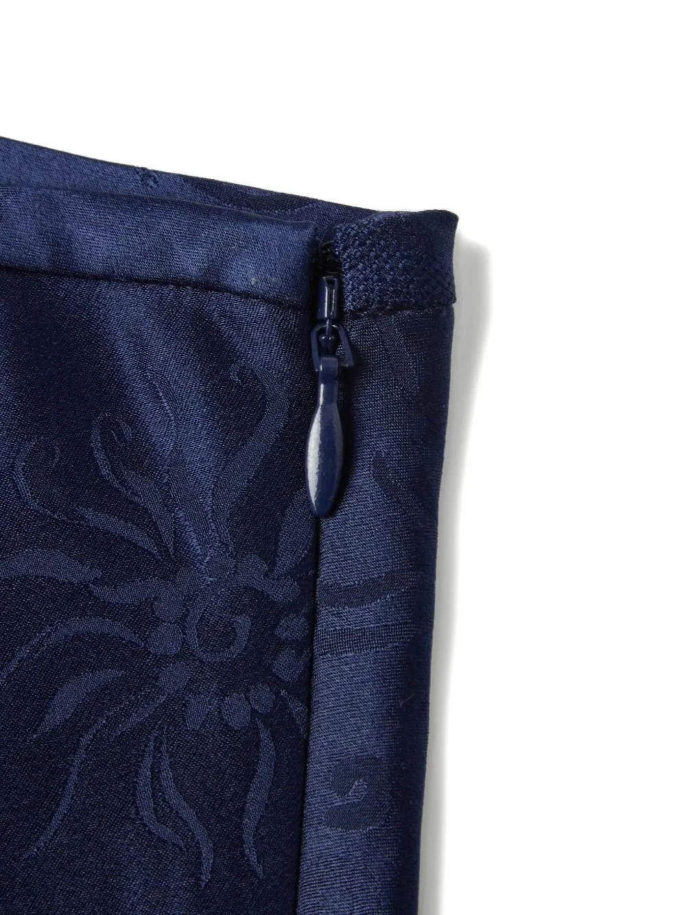 Shanghai Tang midi-rok met jacquard en bloemenpatroon Blauw