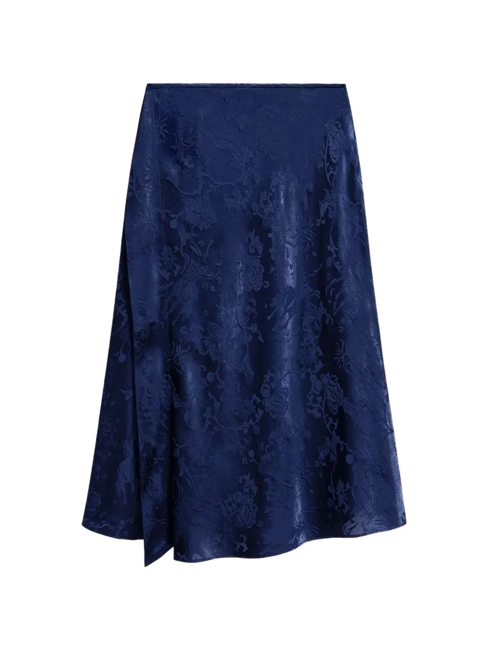 Shanghai Tang midi-rok met jacquard en bloemenpatroon Blauw