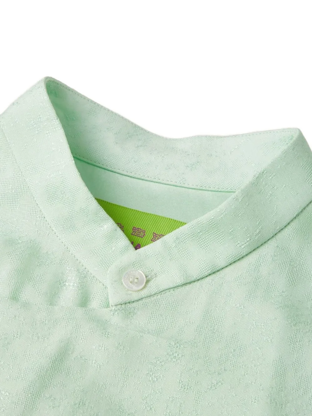 Shanghai Tang asymmetrische jurk met jacquard Groen