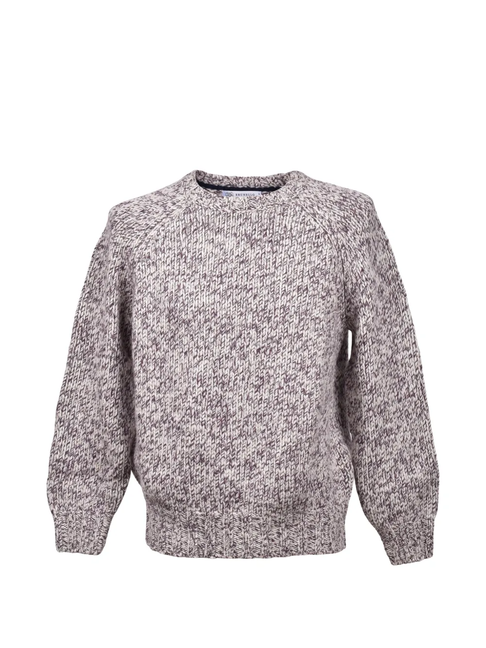 Brunello Cucinelli chunky-knit raglan-sleeve sweater - Toni neutri