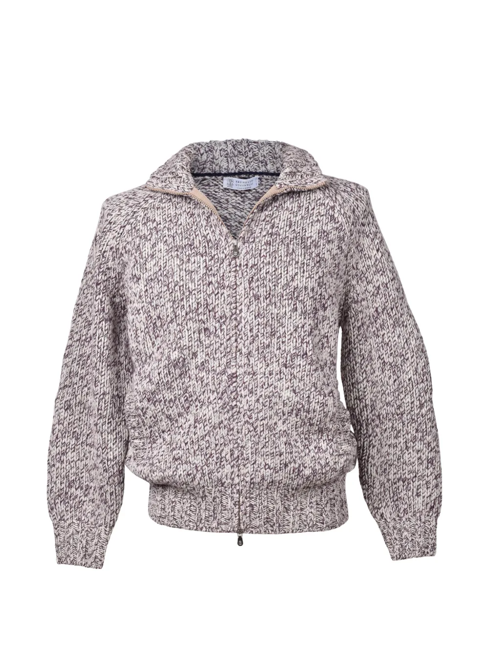 Brunello Cucinelli chunky-knit zip-up sweater - Toni neutri