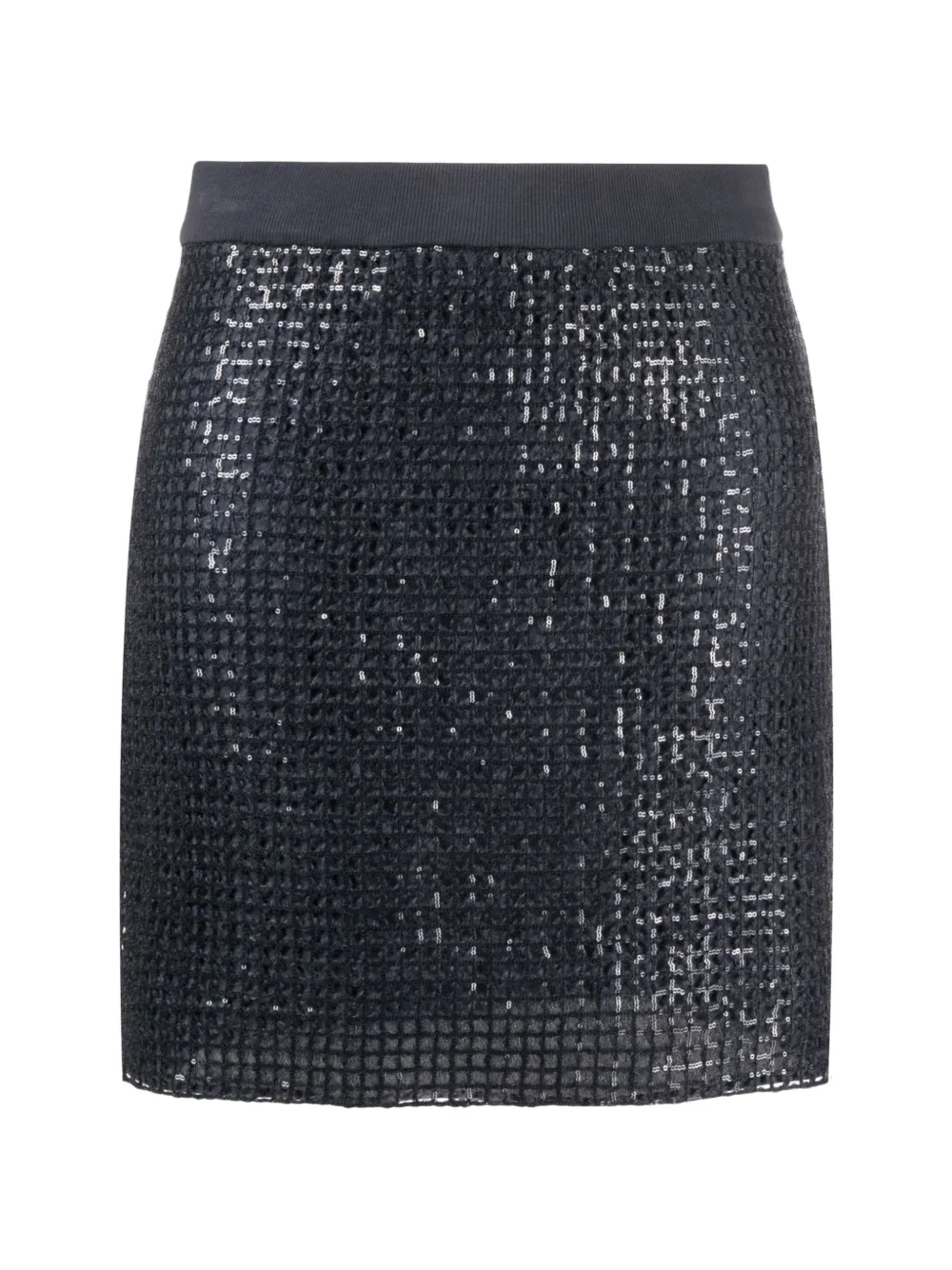 Brunello Cucinelli sequin-embellished mini skirt - Nero