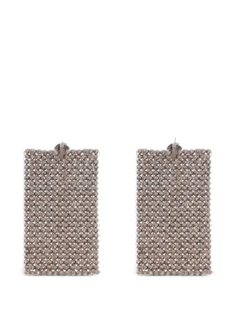 Brunello Cucinelli rectangular monili mesh earrings