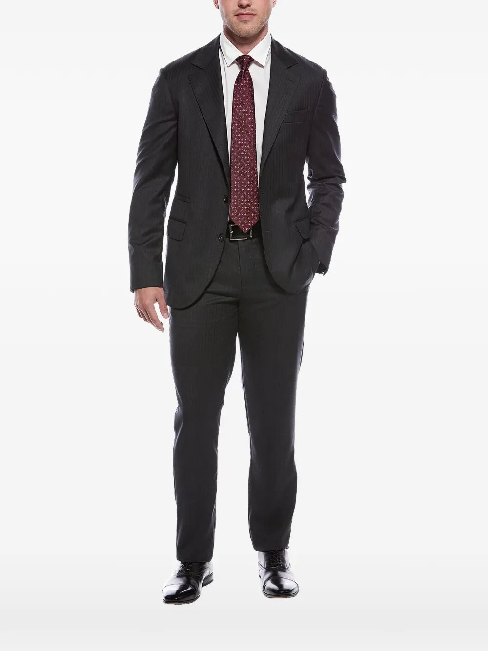 Brunello Cucinelli pinstripe tailored blazer - Grigio