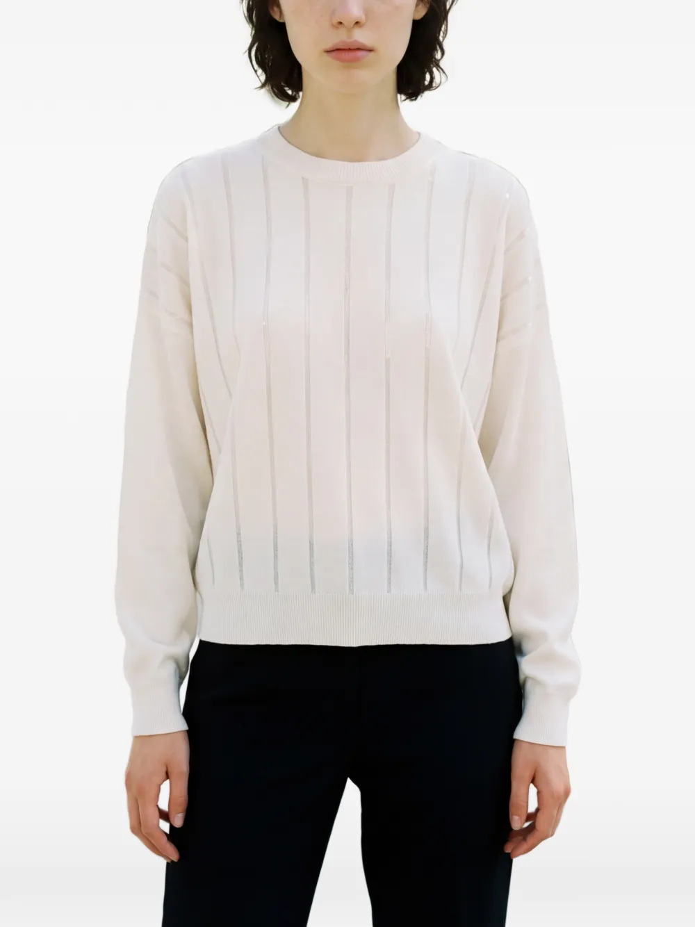 Brunello Cucinelli crew neck sweater - Toni neutri