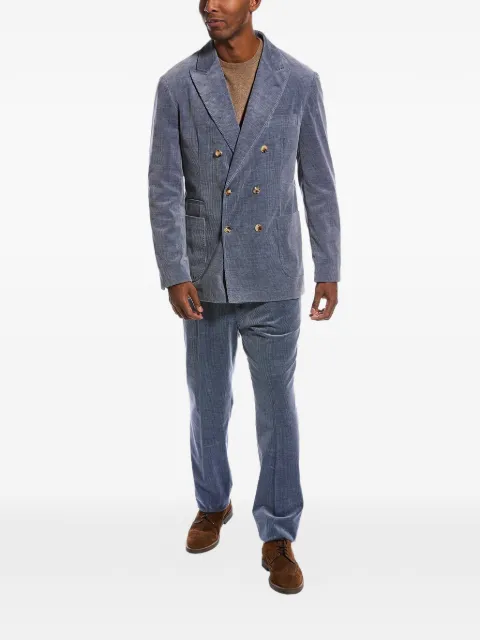 Brunello Cucinelli double-breasted corduroy suit