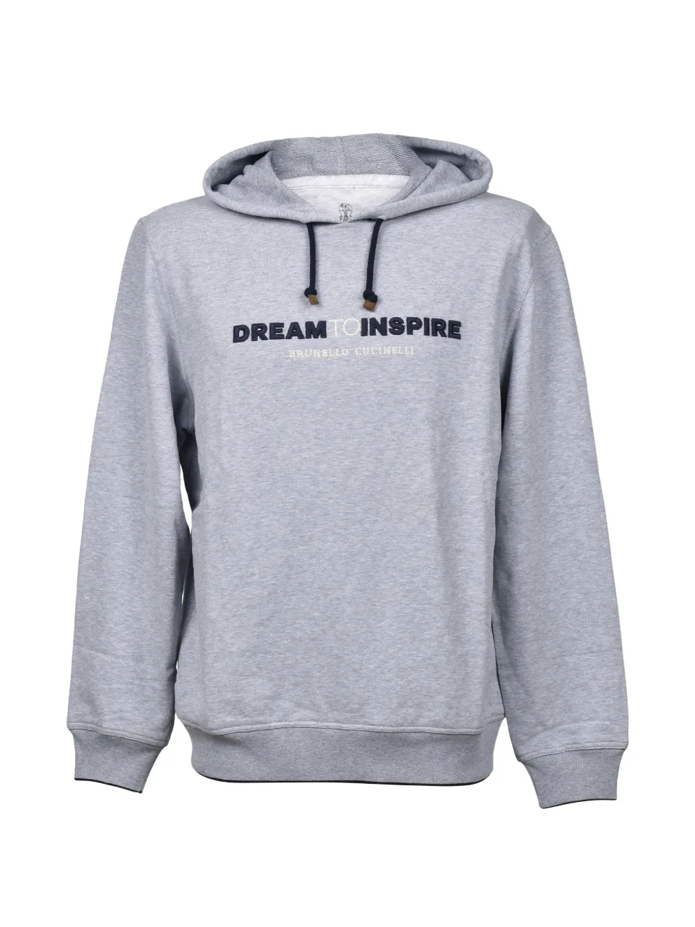 Brunello Cucinelli logo-print hoodie - Grey