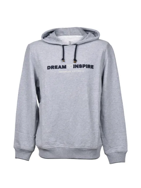 Brunello Cucinelli logo-print hoodie