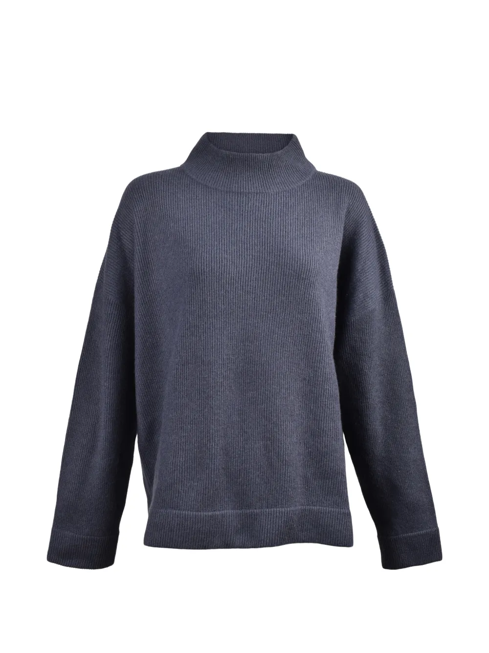 Brunello Cucinelli ribbed mock-neck sweatshirt - Blu