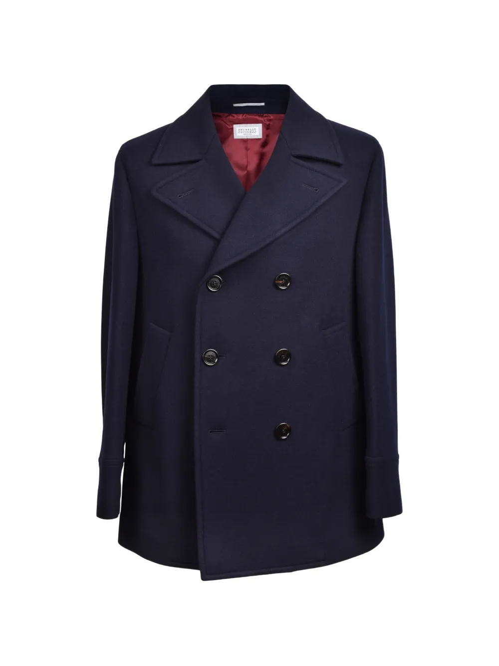 Brunello Cucinelli double-breasted peacoat - Blu