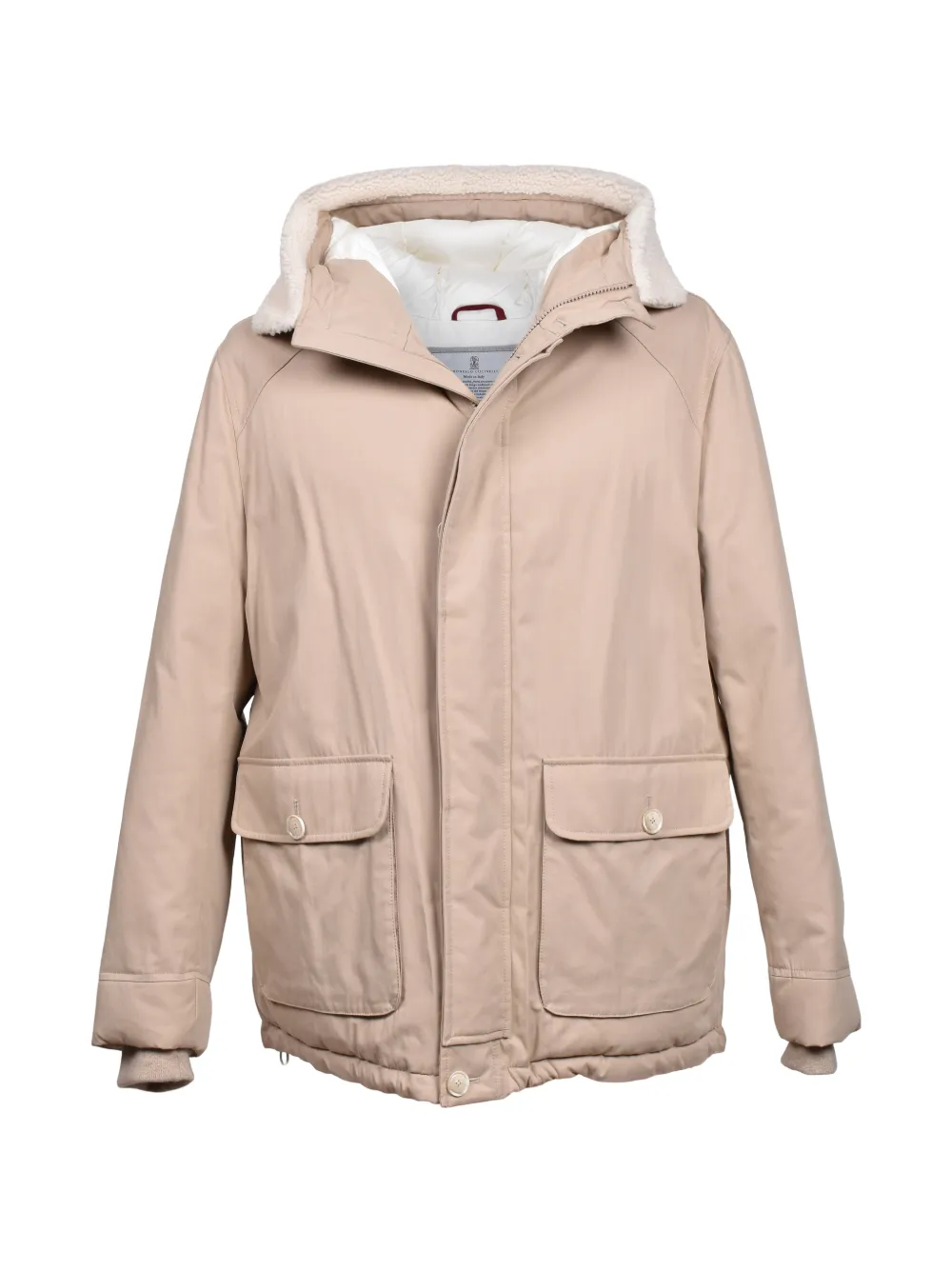 Brunello Cucinelli quilted down parka - Nude