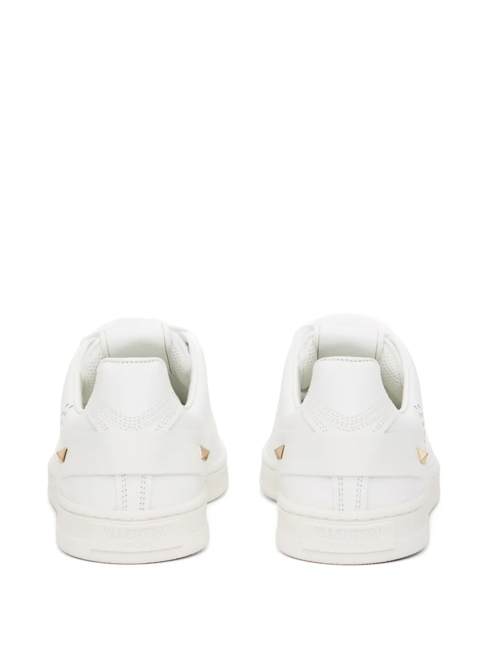 Valentino Garavani Backnet kalfsleren sneakers Wit