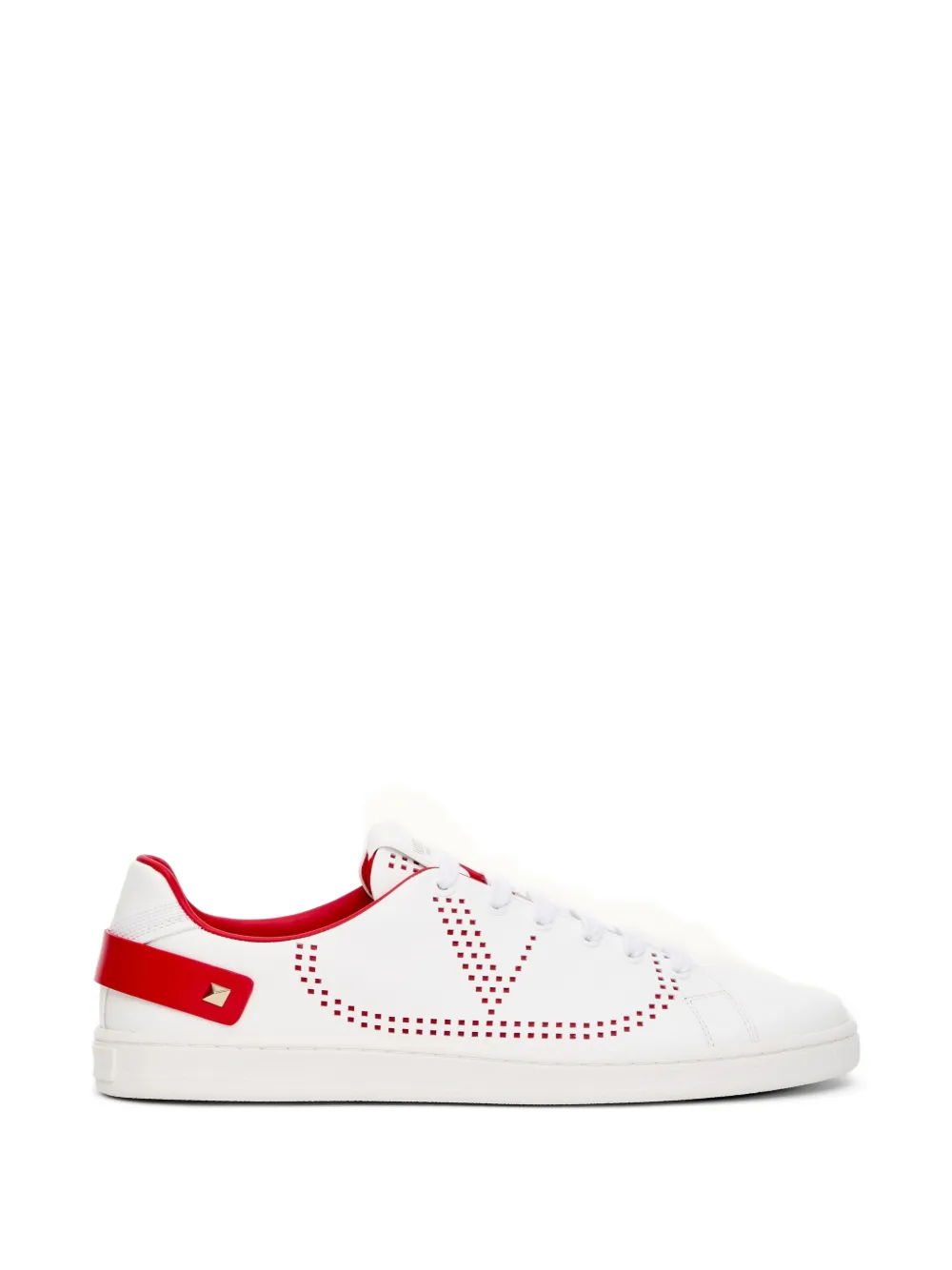 Valentino Garavani Backnet calfskin sneakers Wit