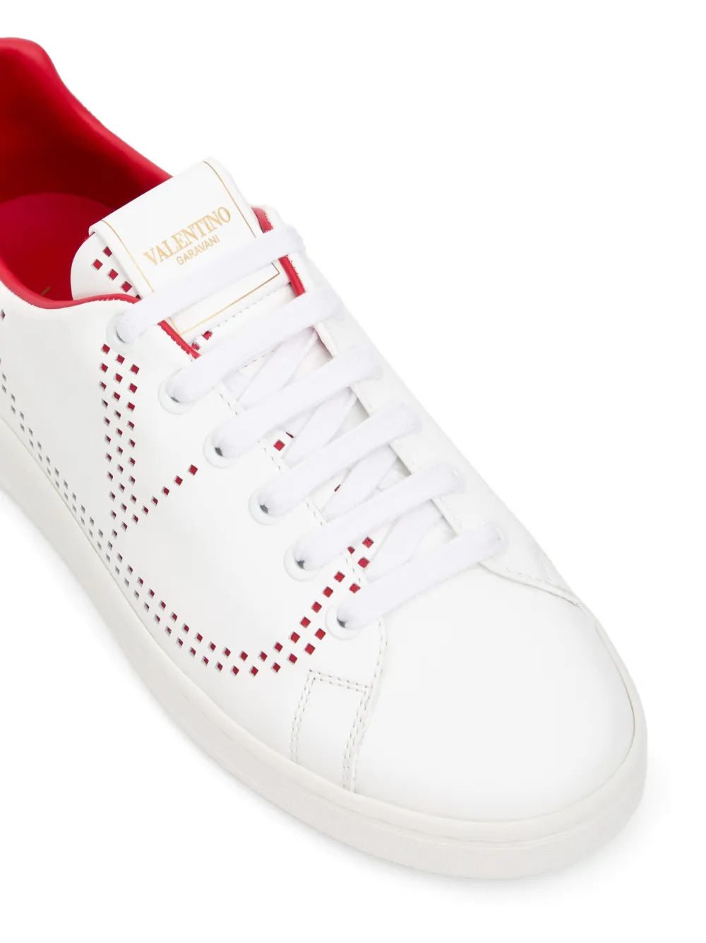 Valentino Garavani Backnet calfskin sneakers Wit