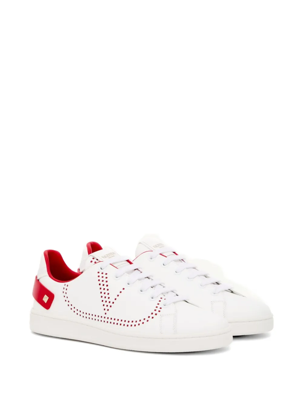 Valentino Garavani Backnet calfskin sneakers Wit