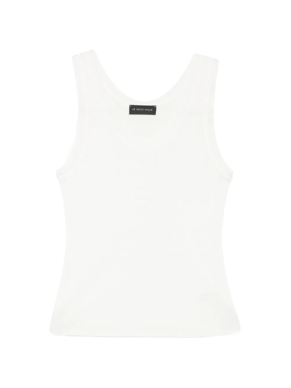 Le Petit Pulle Ribbed-knit Scoop-neck Sweater In White