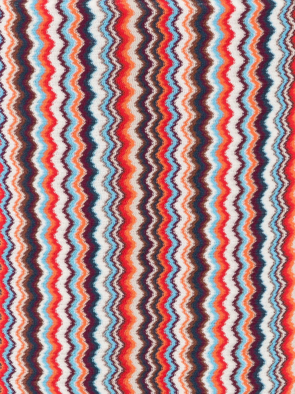 Missoni zigzag-knit fringed scarf - Arancione