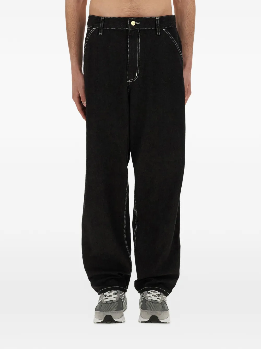 Carhartt WIP Single Knee contrast-stitch jeans - Nero