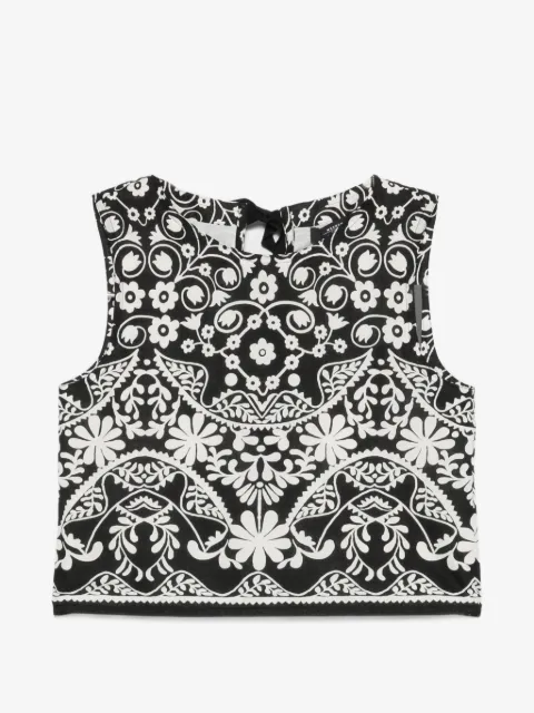 Weekend Max Mara Fanale floral-print cropped top