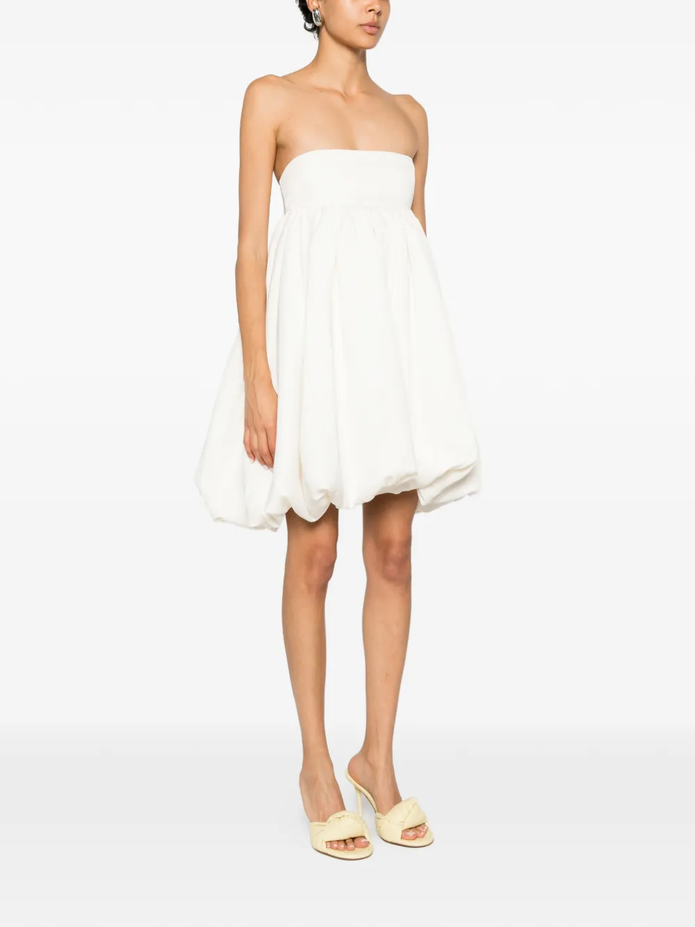ROTATE BIRGER CHRISTENSEN Satijnen mini-jurk Beige