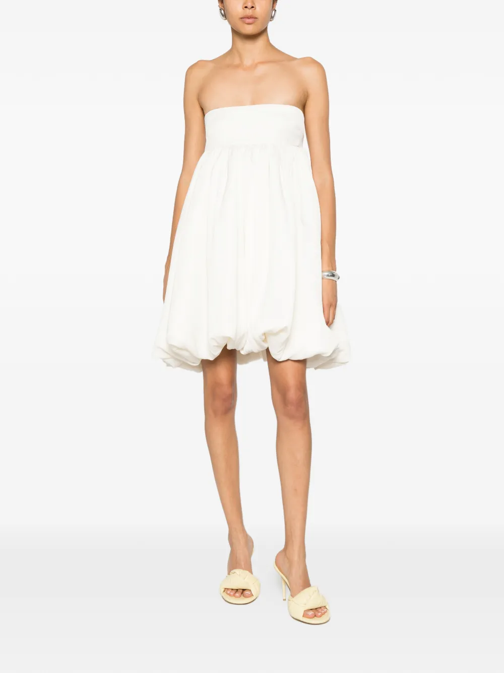 ROTATE BIRGER CHRISTENSEN Satijnen mini-jurk Beige
