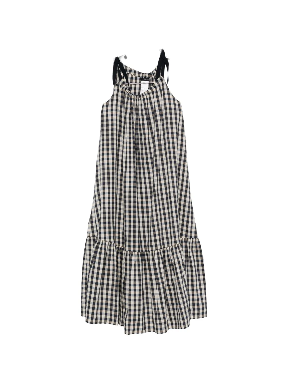 Weekend Max Mara gingham-check tiered dress - Nero