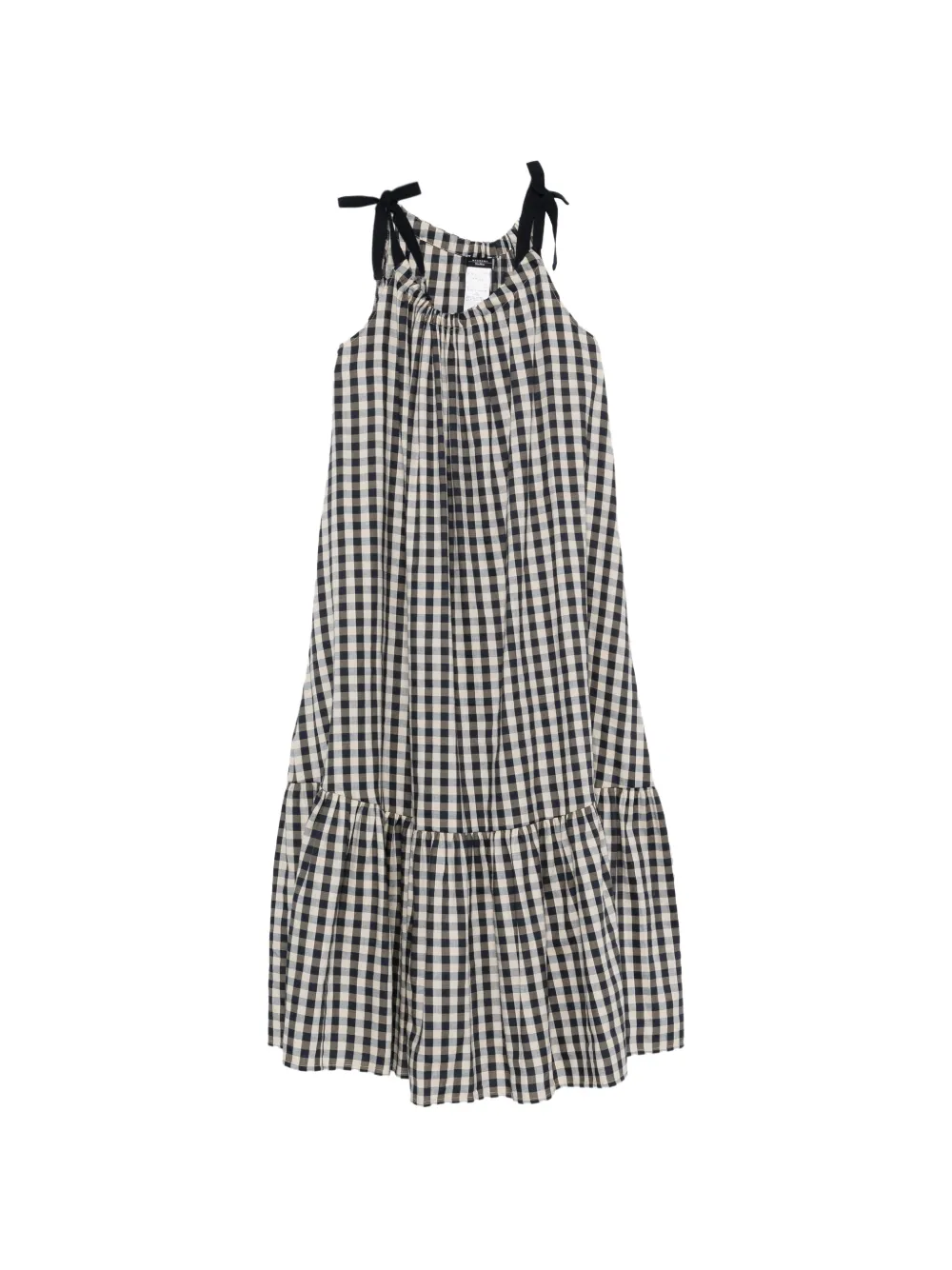 Weekend Max Mara gingham-check tiered dress - Black