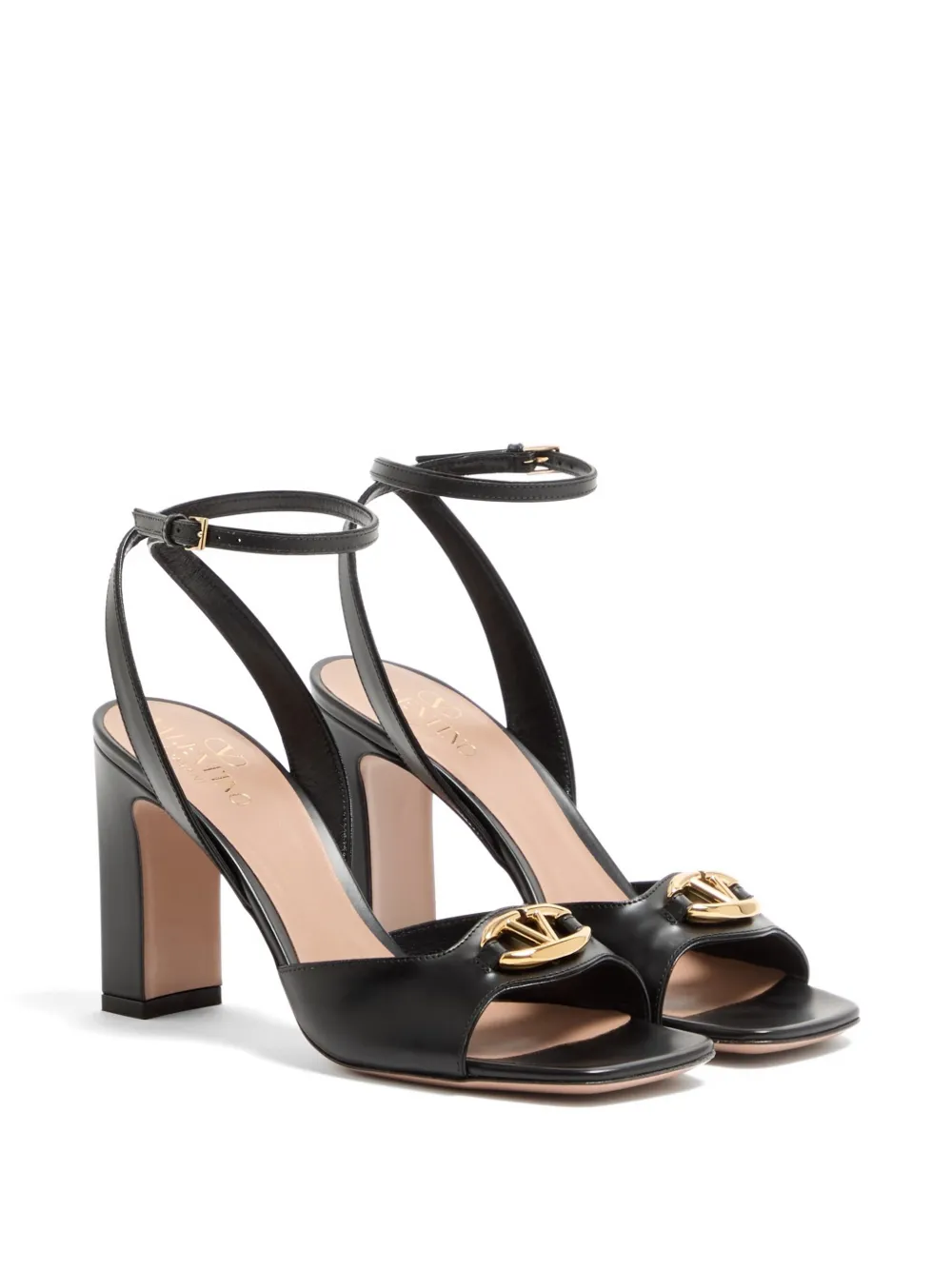 Valentino Garavani VLogo The Bold Edition kalfsleren sandalen 90 mm Zwart