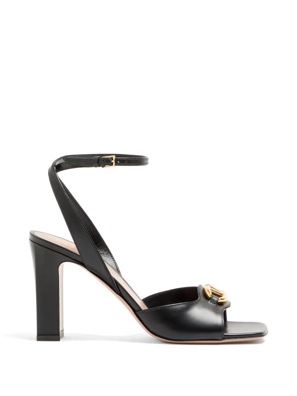 Valentino Garavani Vlogo The Bold Edition Sandalen aus Kalbsleder 90mm - Schwarz
