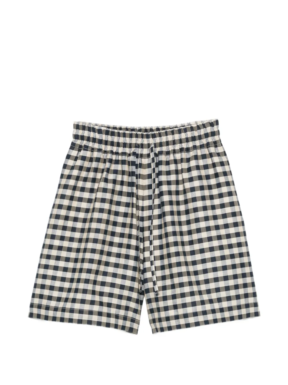 Weekend Max Mara gingham-check drawstring shorts - Blu