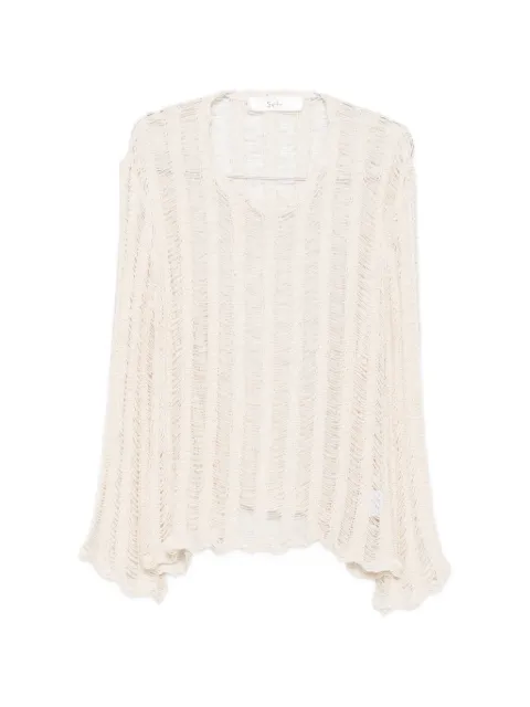 Séfr Aetas ladder-knit long-sleeve sweater