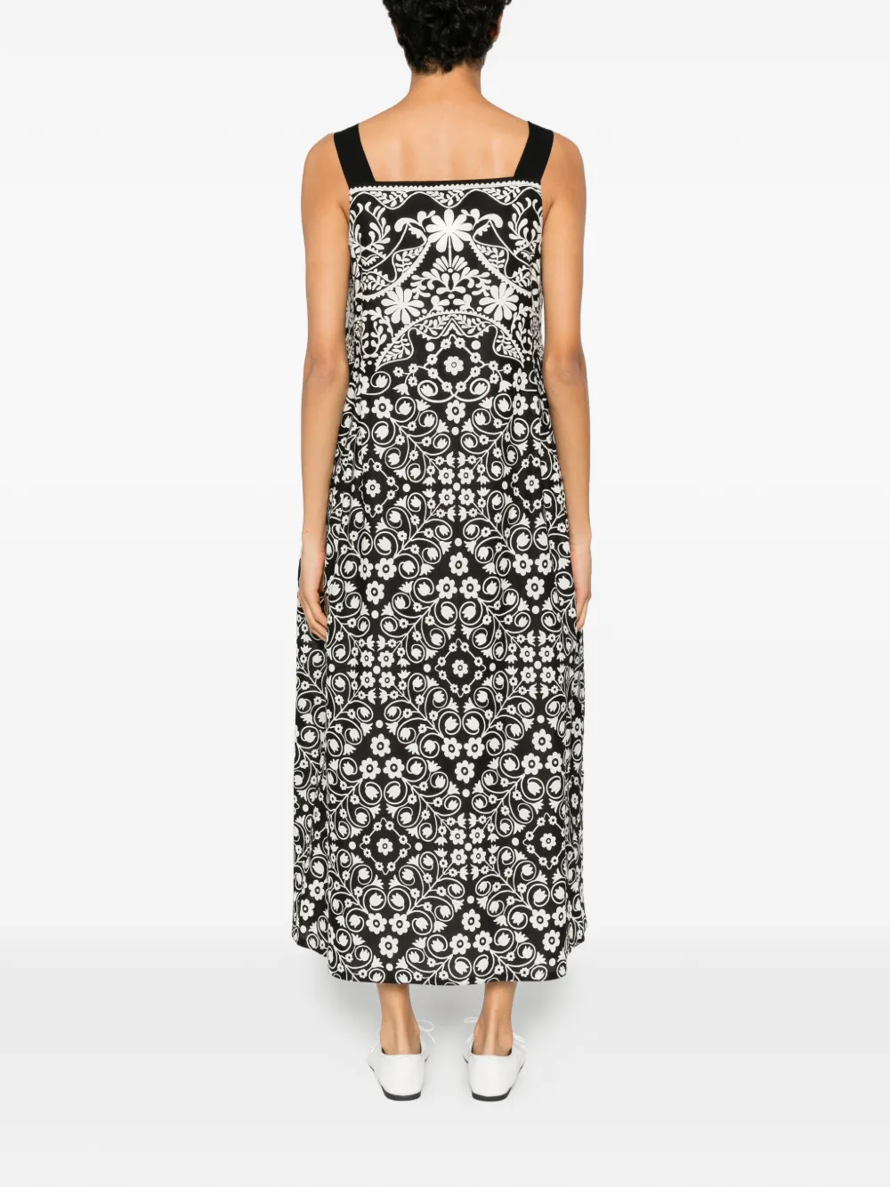 Weekend Max Mara Midi-jurk met bloemenprint Zwart