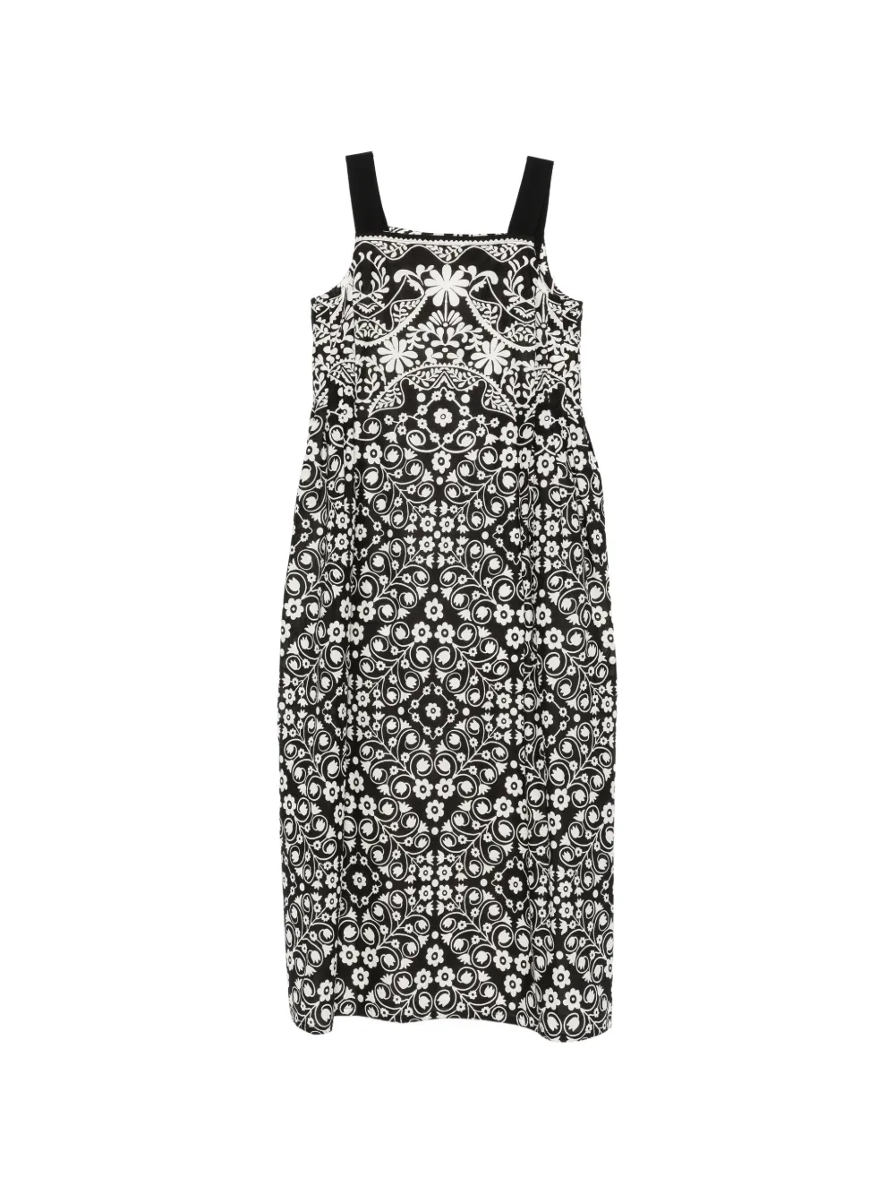 Weekend Max Mara floral-print sleeveless midi dress - Nero