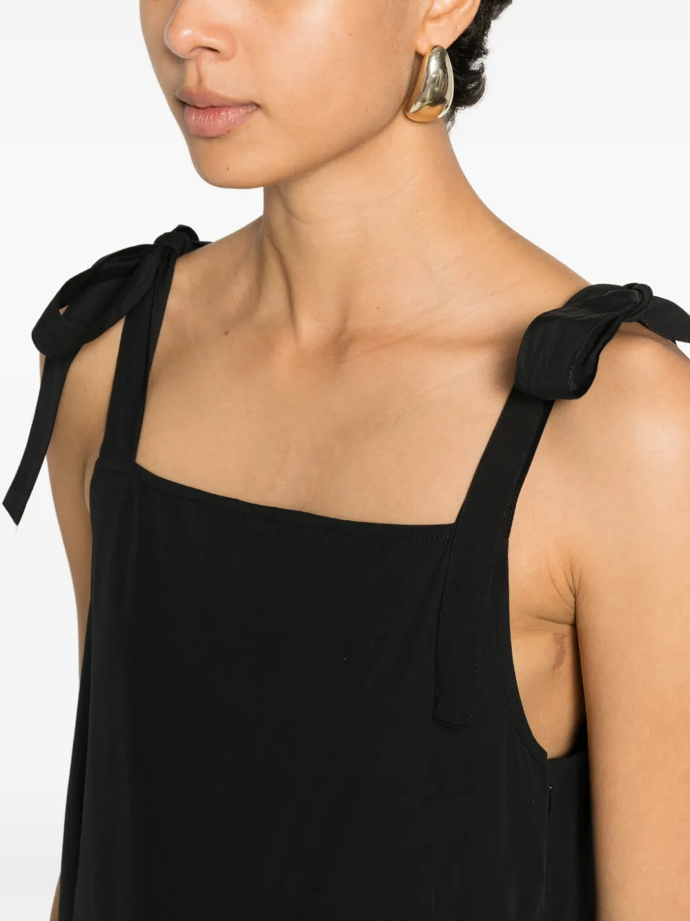 Weekend Max Mara Geplooide jumpsuit met striksluiting Zwart