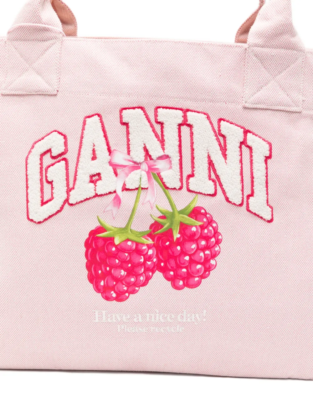 GANNI Kleine Easy schoudertas met logoprint Roze