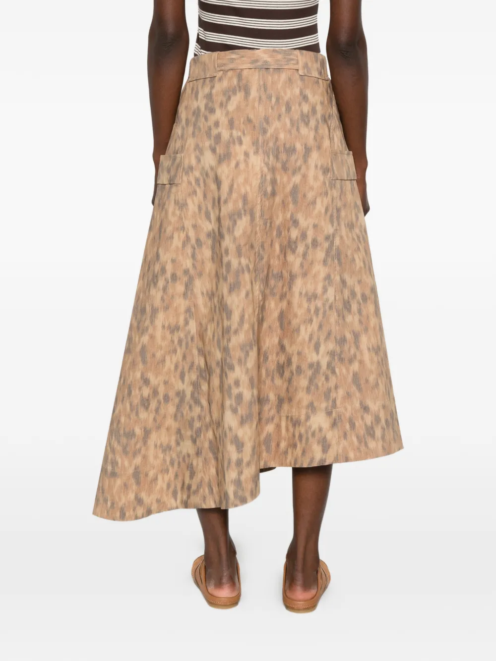 GANNI Rok met luipaardprint Beige