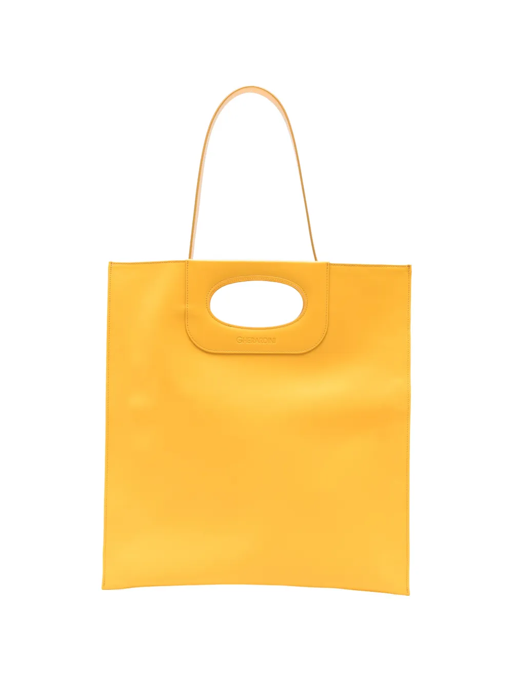 Gherardini Piattina cut-out-handle clutch bag - Giallo