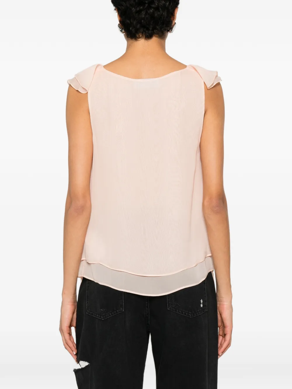 Blugirl Gelaagde blouse met ruches Roze