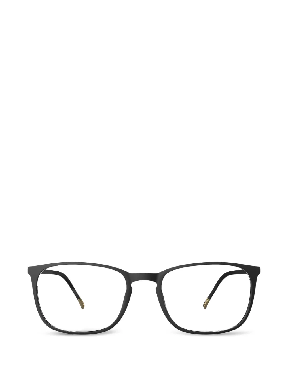 Silhouette matte-finish square-frame glasses - Schwarz