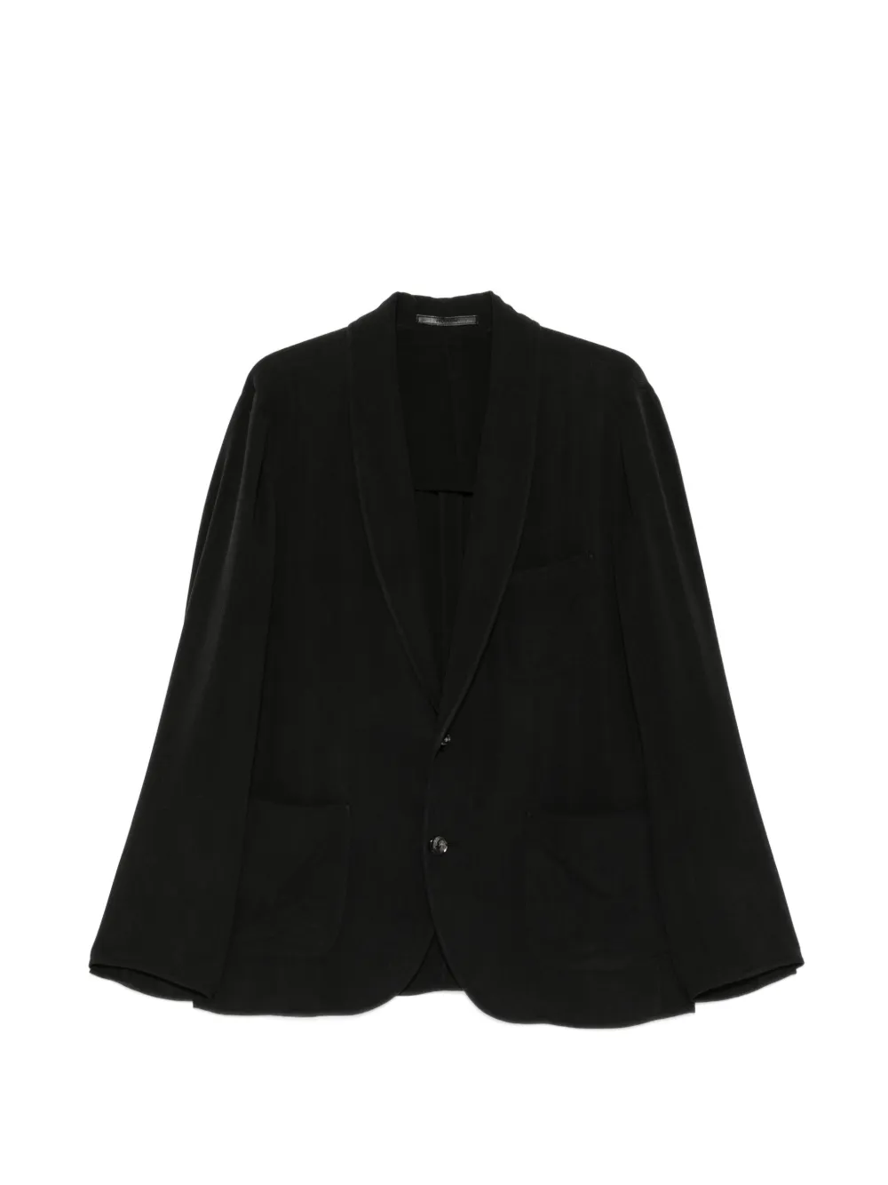 Giorgio Armani shawl-lapel patch-pocket blazer - Black