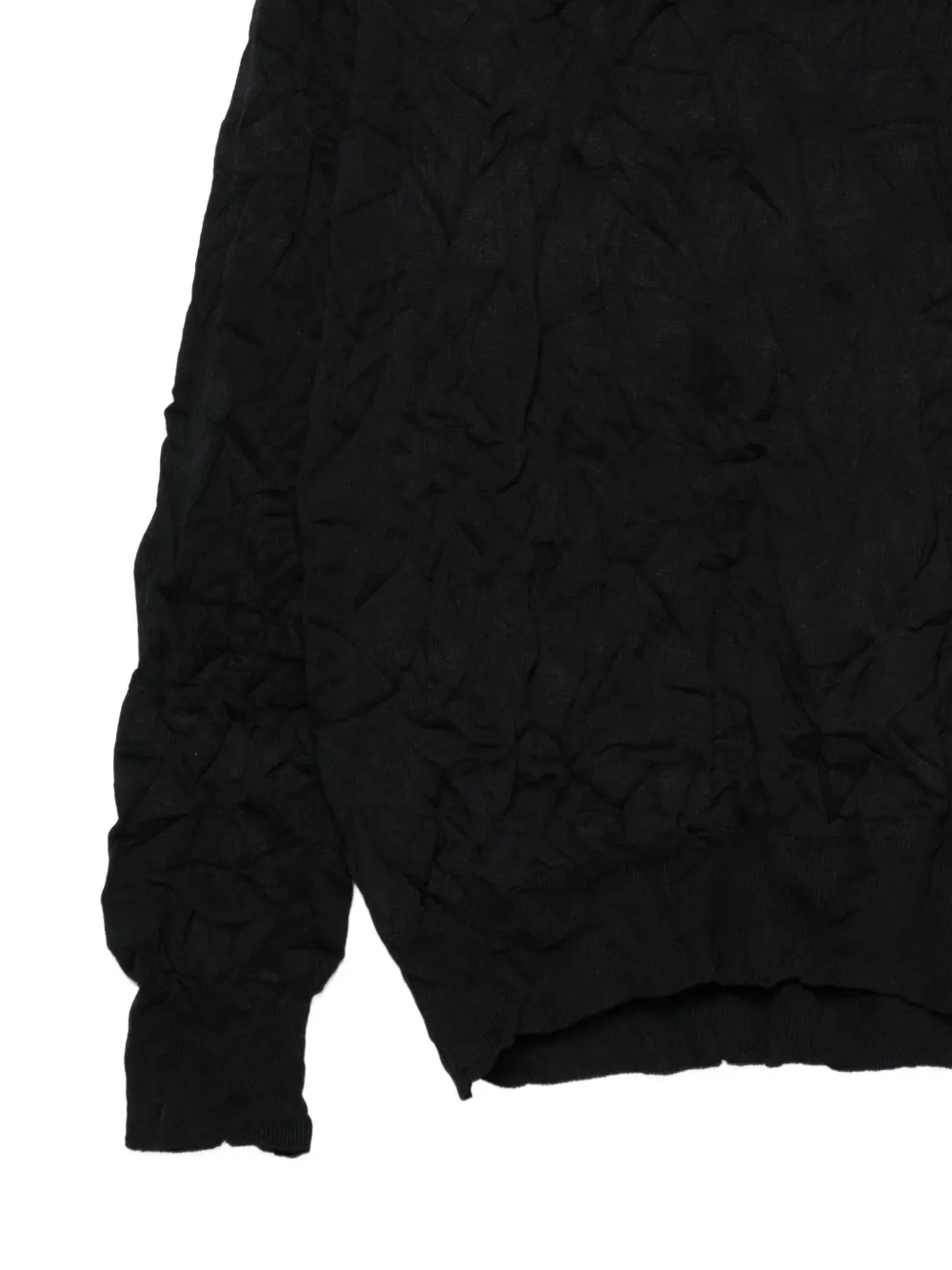 Comme des Garçons Homme Trui met gekreukt effect Zwart