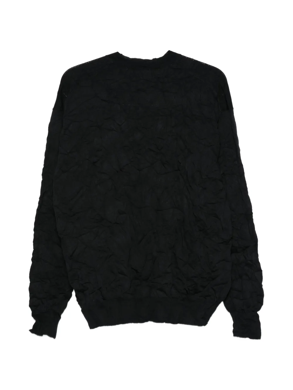 Comme des Garçons Homme Trui met gekreukt effect Zwart