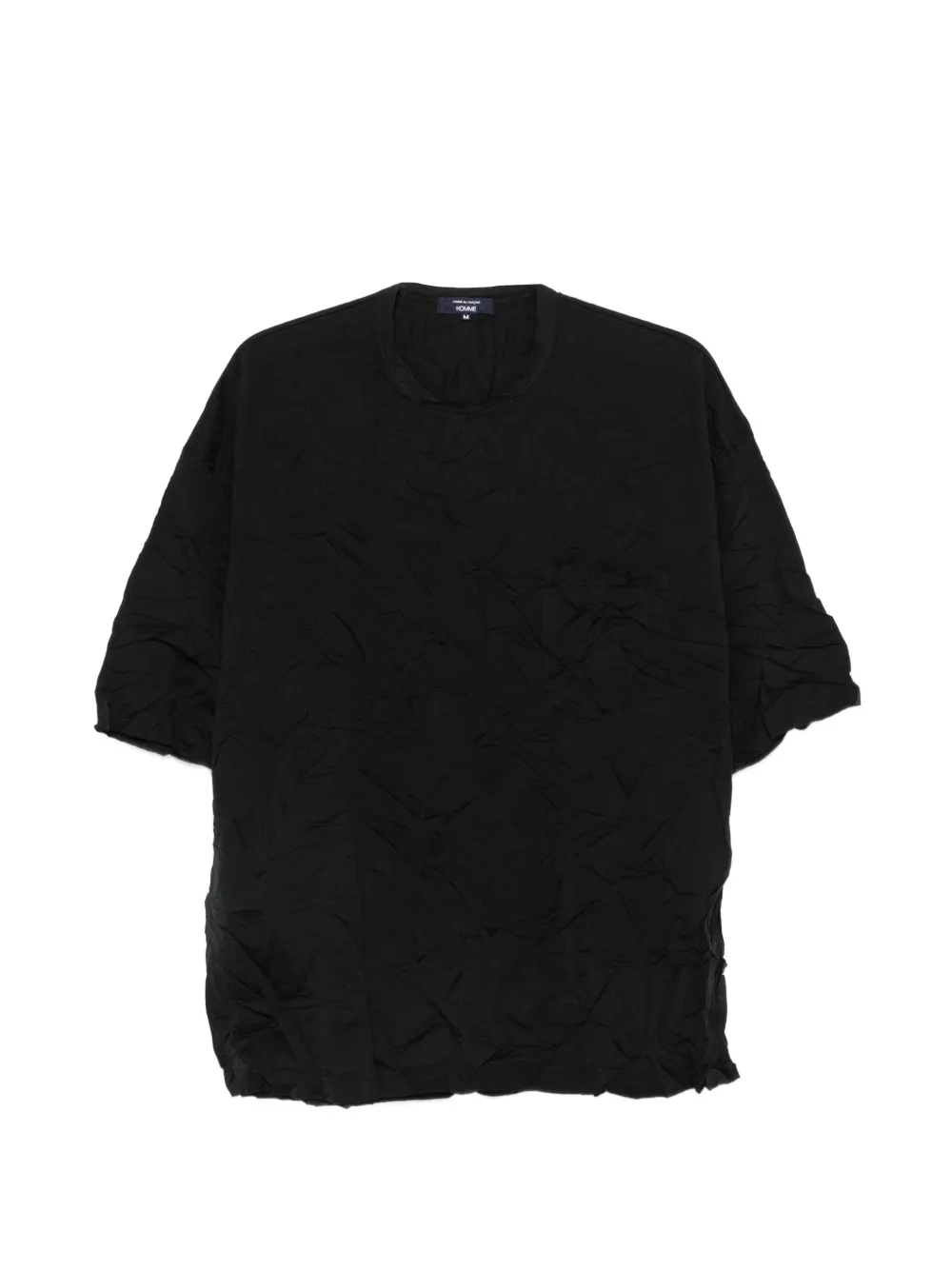 Comme des Garçons Homme crinkled-finish chest-pocket T-shirt - Nero